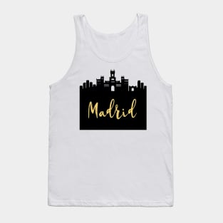 MADRID SPAIN DESIGNER SILHOUETTE SKYLINE ART Tank Top